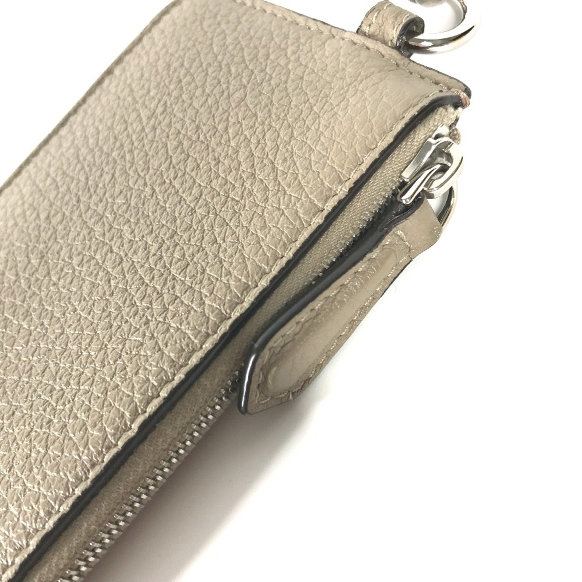 Fendi Beige Leather Coin Purse/Coin Case