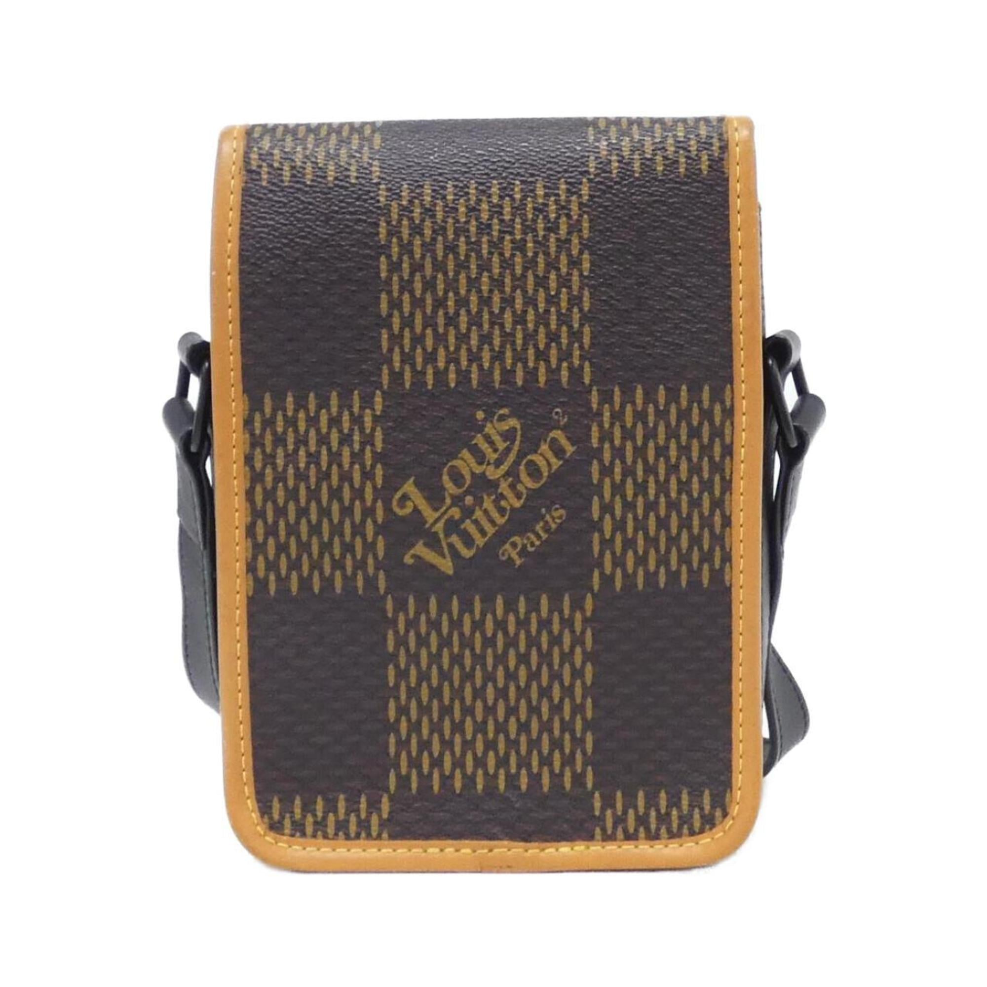 Louis Vuitton Brown Dark Brown Coated Canvas Shoulder Bag