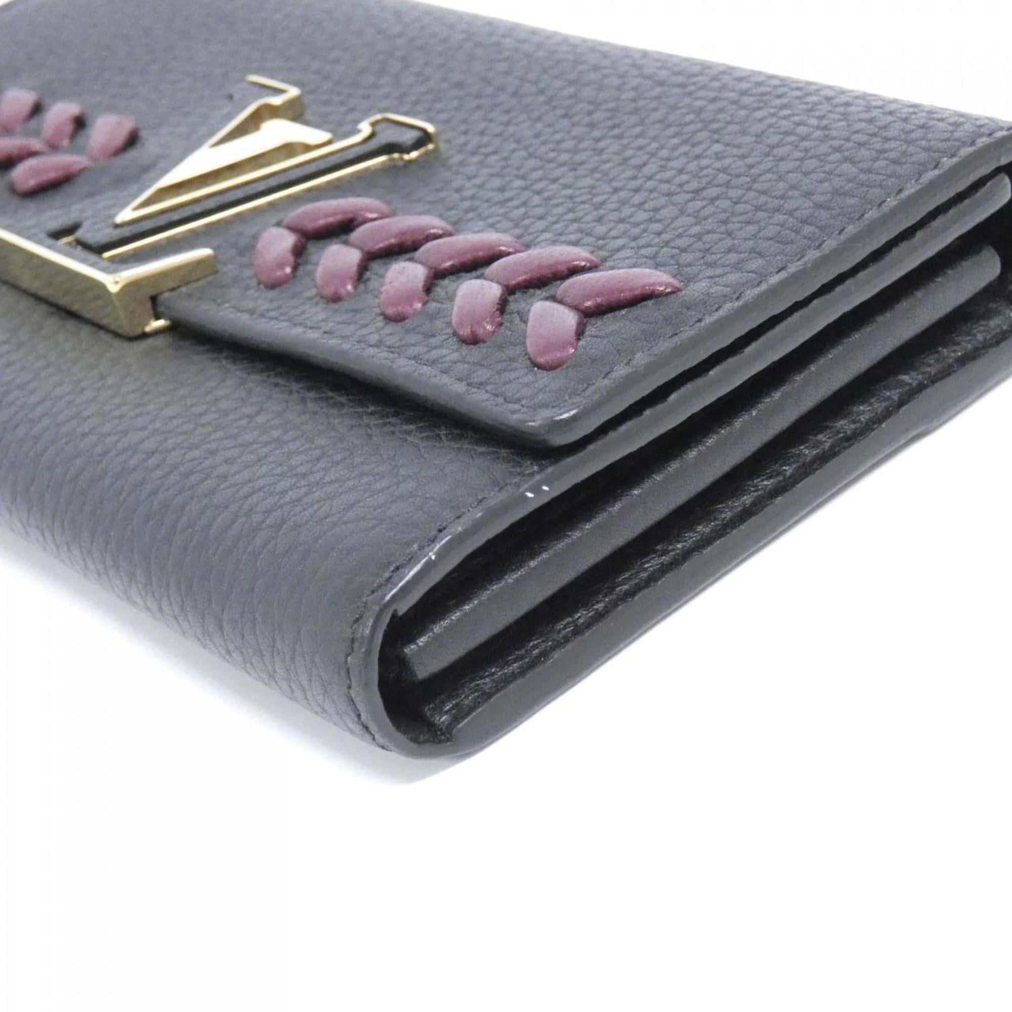 Louis Vuitton Taurillon Black Leather Long Wallet