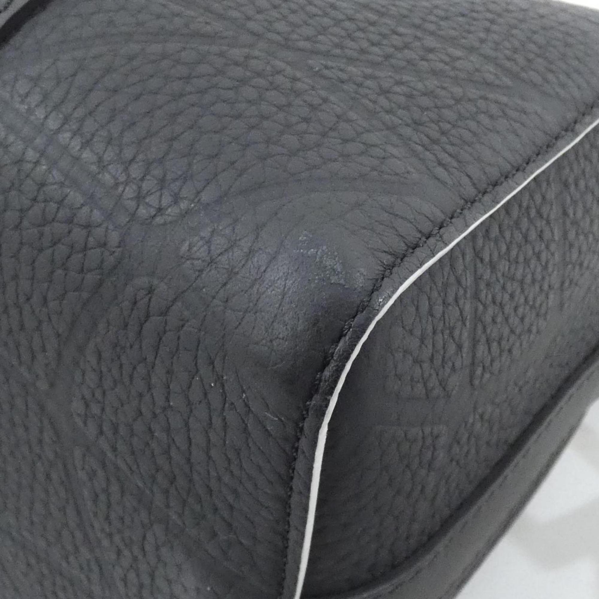 Louis Vuitton Black Leather Shoulder Bag