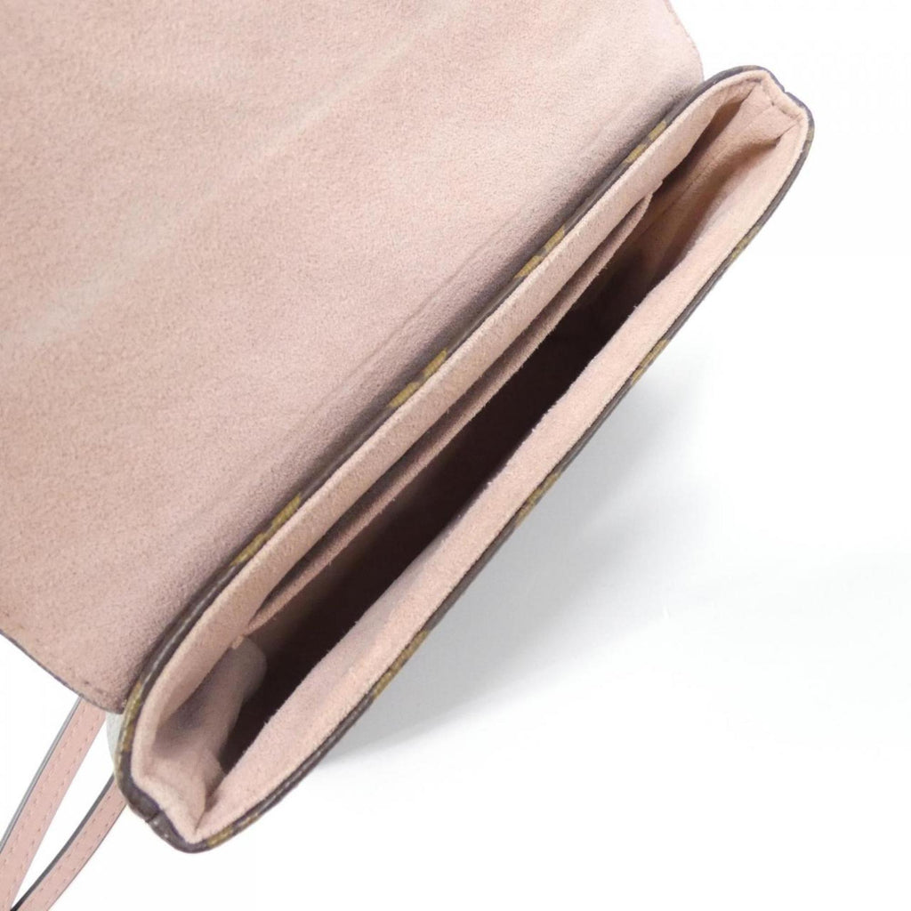 Louis Vuitton Marron Rose Poudre Coated Canvas Handbag