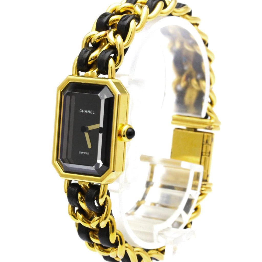 Chanel Premiere Rock Quartz Watch Plated Metal And Leather Watch