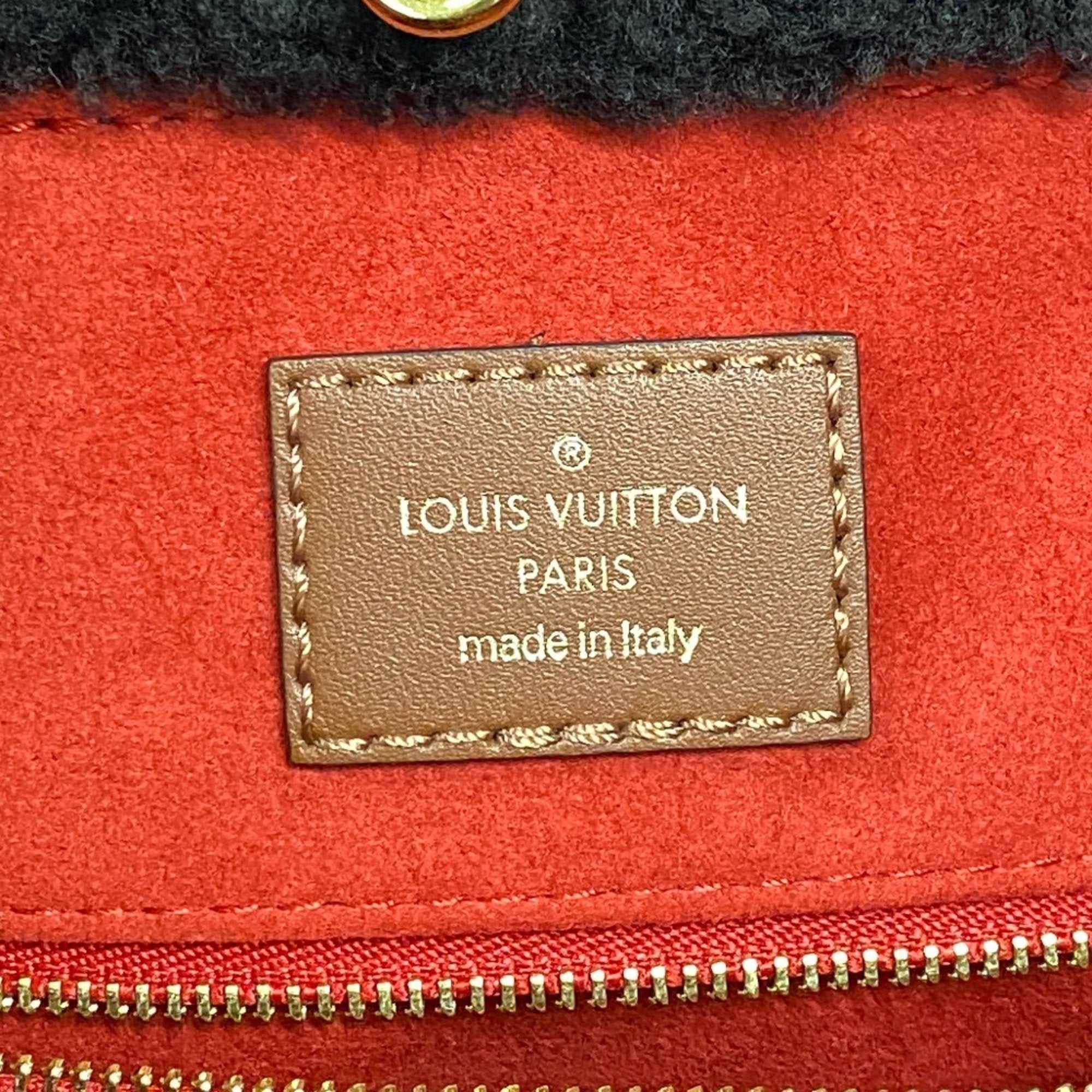 Louis Vuitton Brown Ivory Leather Handbag