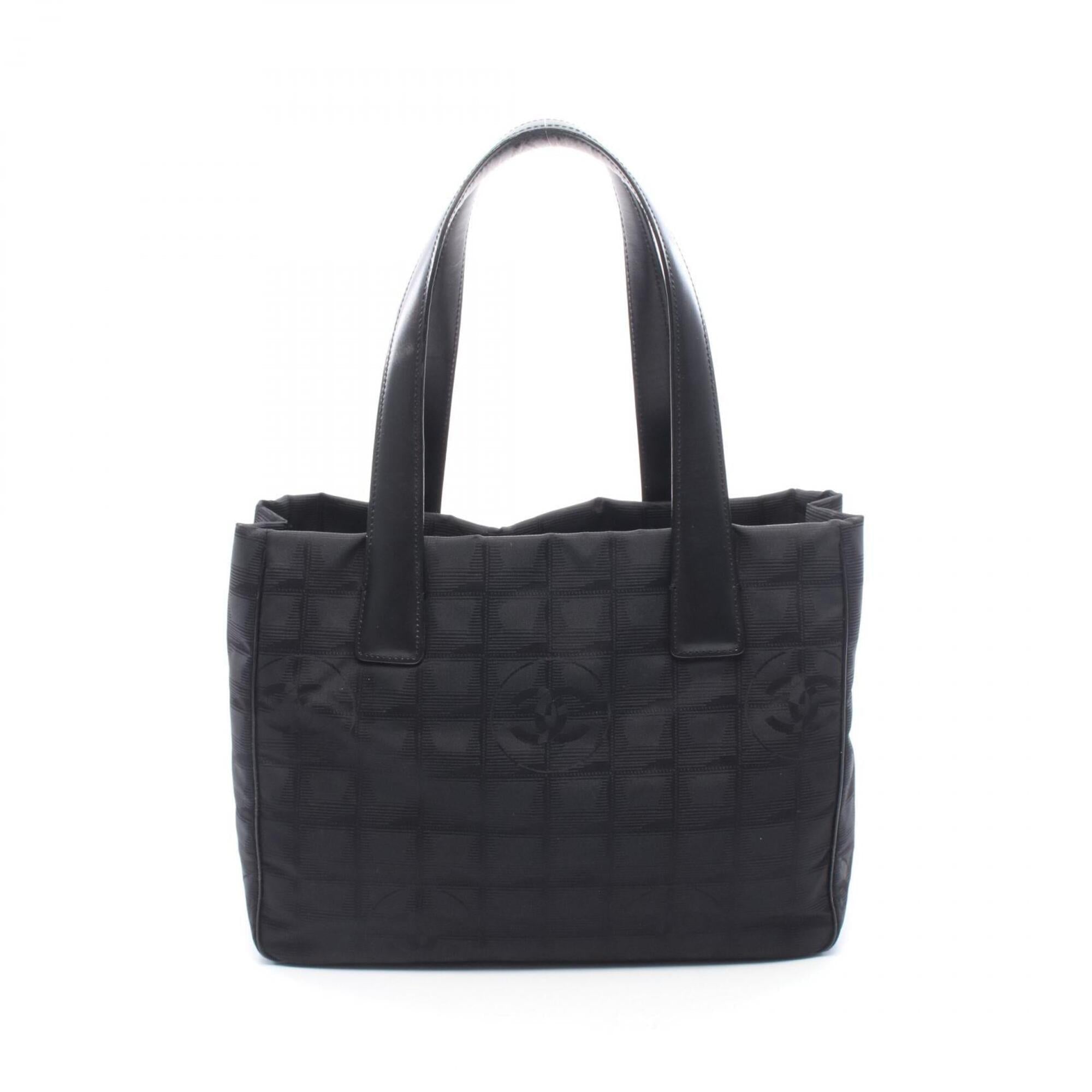 Chanel Black New Travel Line Leather Handbag Tote Bag