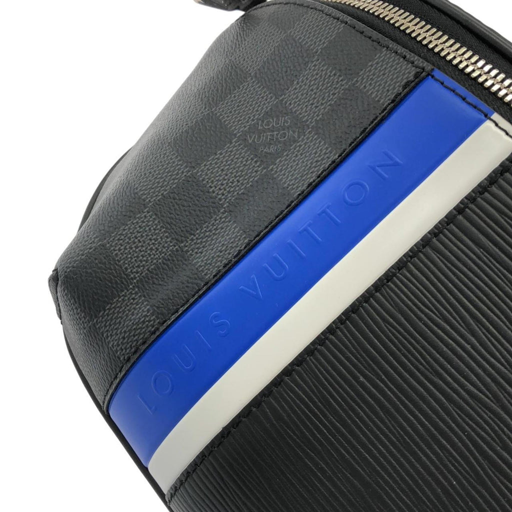 Louis Vuitton Black Coated Canvas Leather Shoulder Bag