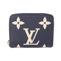 Louis Vuitton Bicolor Cream Monogram Navy Monogram Empreinte Leather Coin Purse/Coin Case