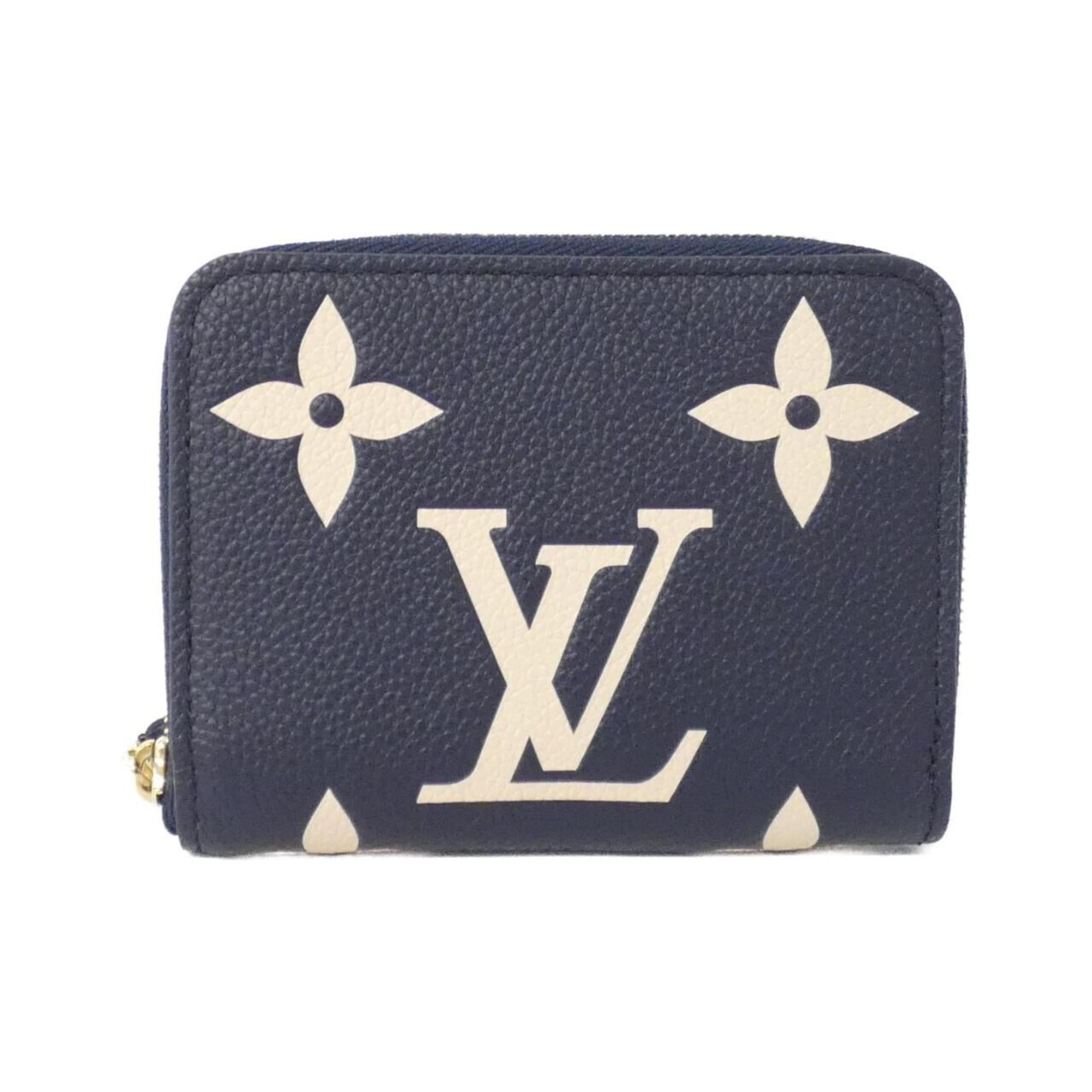 Louis Vuitton Bicolor Cream Monogram Navy Monogram Empreinte Leather Coin Purse/Coin Case