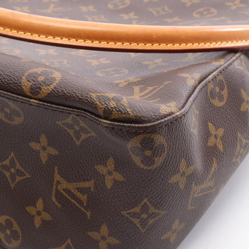 Louis Vuitton Brown Coated Canvas Leather Shoulder Bag