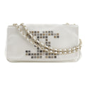 Chanel White Leather Shoulder Bag
