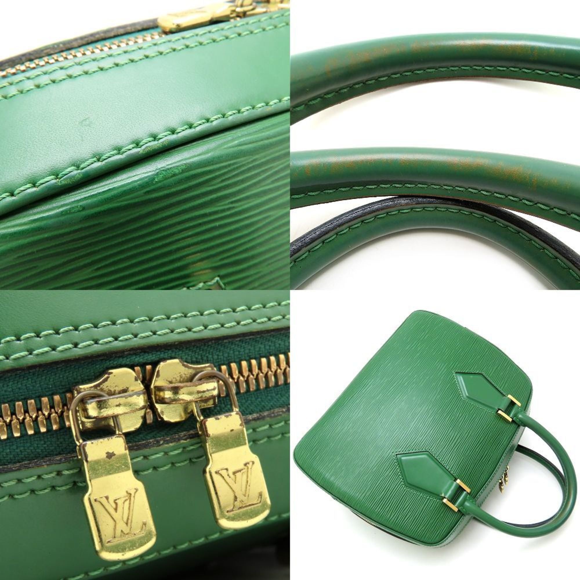 Louis Vuitton Epi Borneo Green Leather Handbag