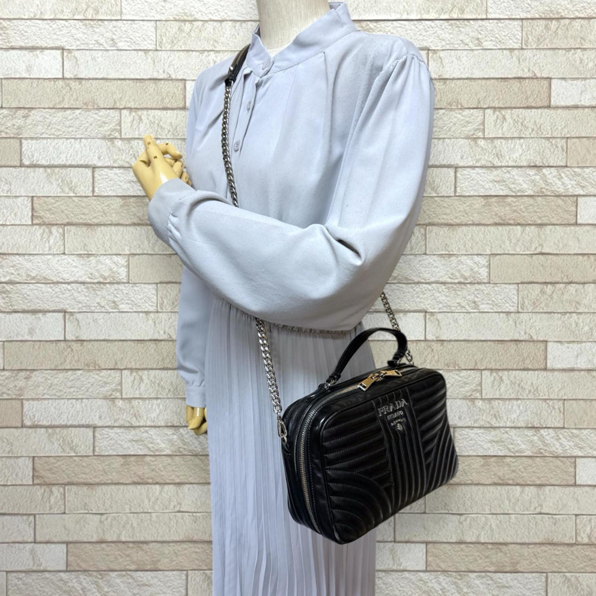 Prada Black Leather Shoulder Bag