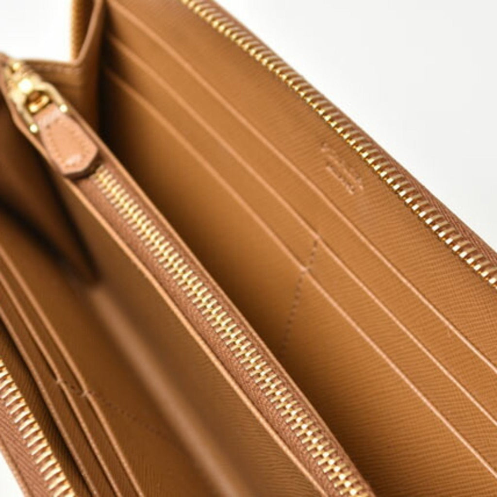 Prada Brown Saffiano Metal Wallet (Bi-Fold)