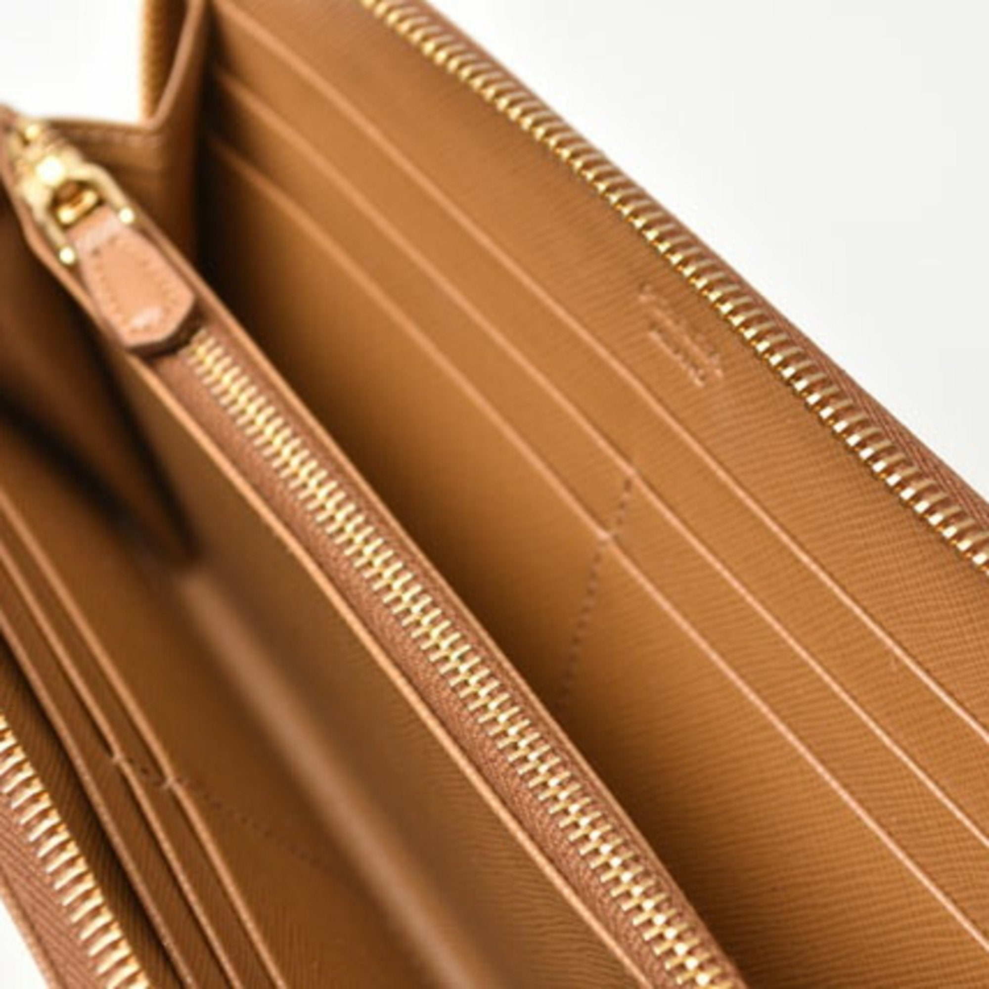 Prada Brown Saffiano Metal Wallet (Bi-Fold)