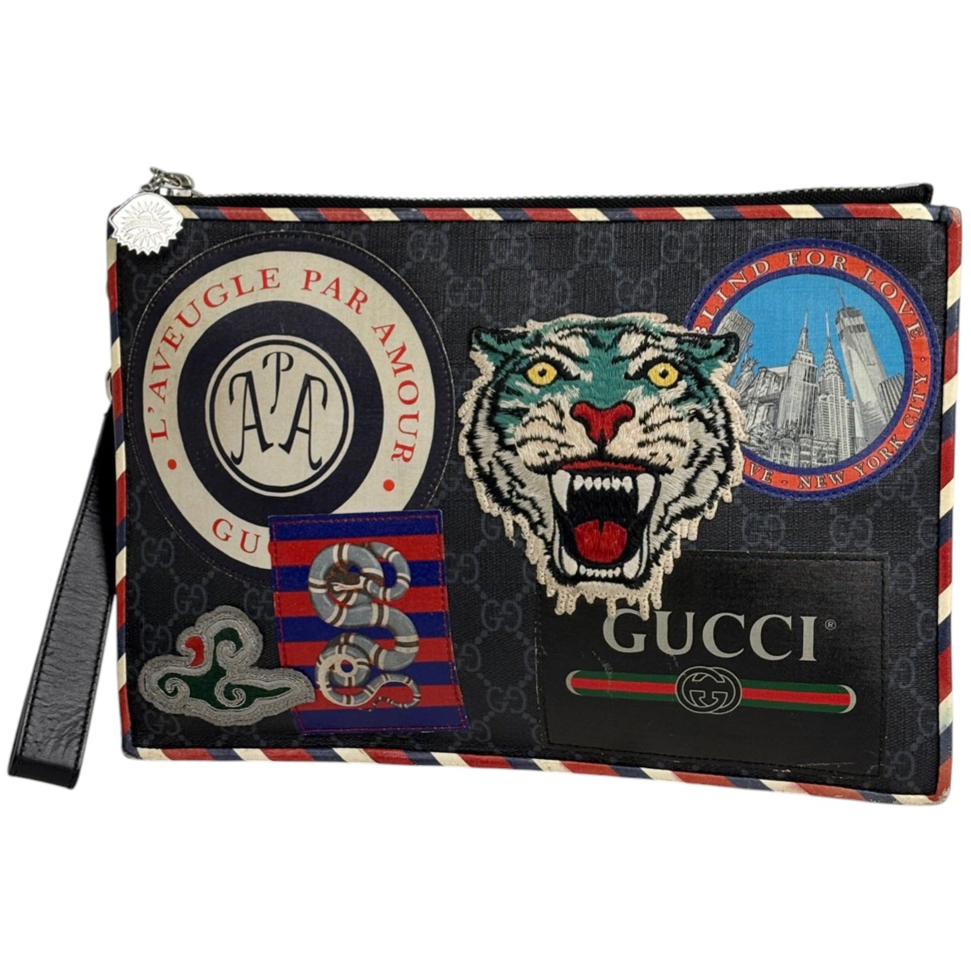 Gucci Black Leather Coated Canvas (Pre-Owned)