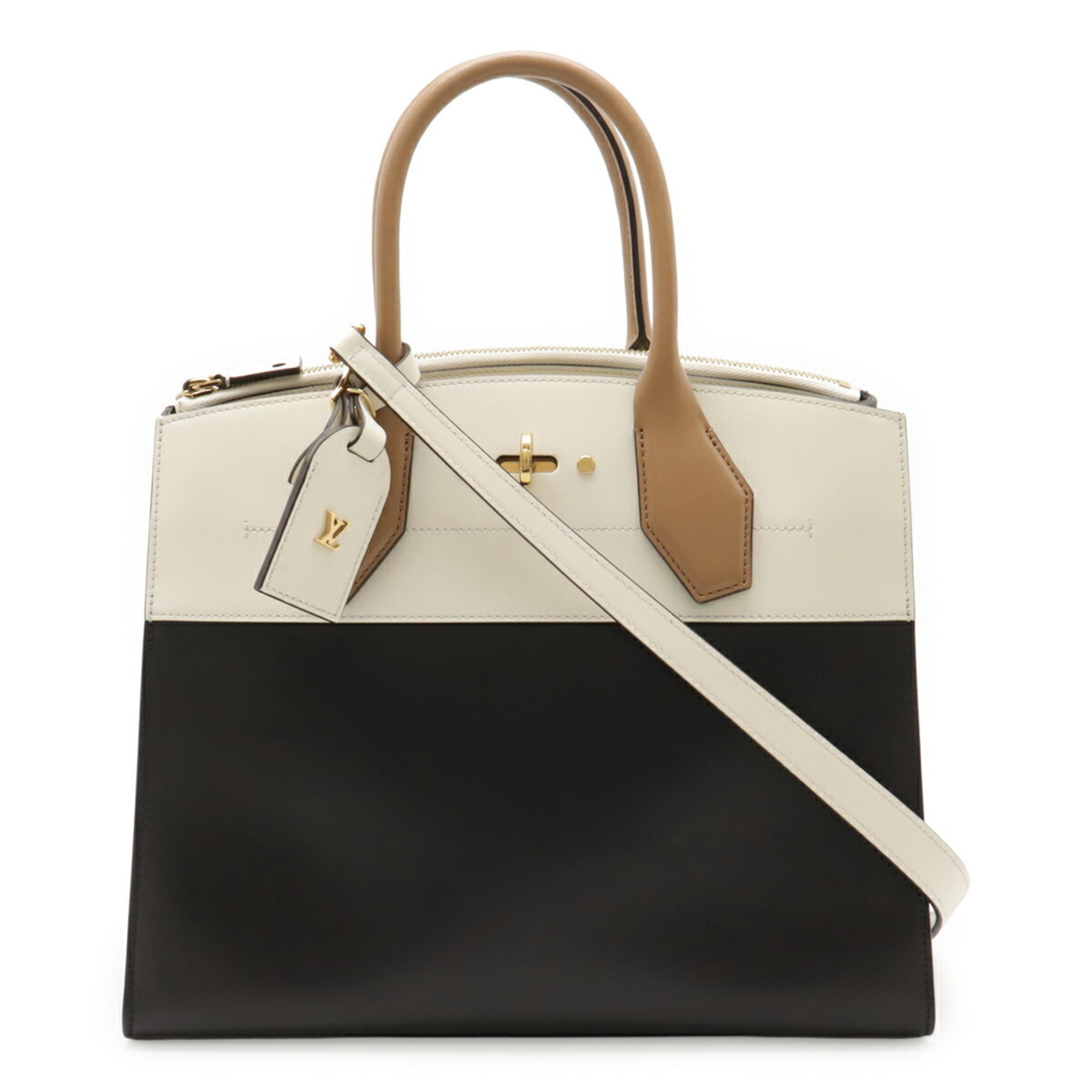Louis Vuitton White Leather Handbag