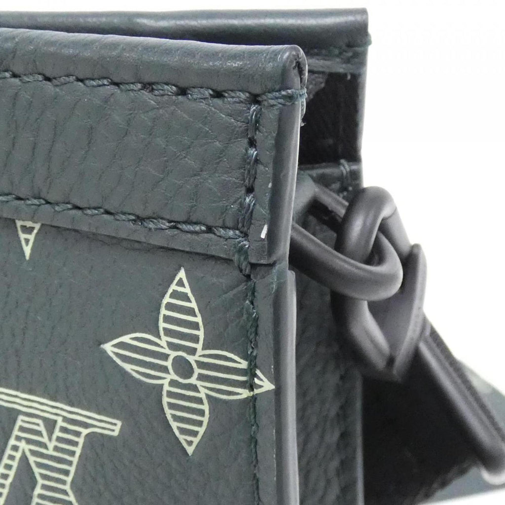 Louis Vuitton Green Leather Pouch Shoulder Bag