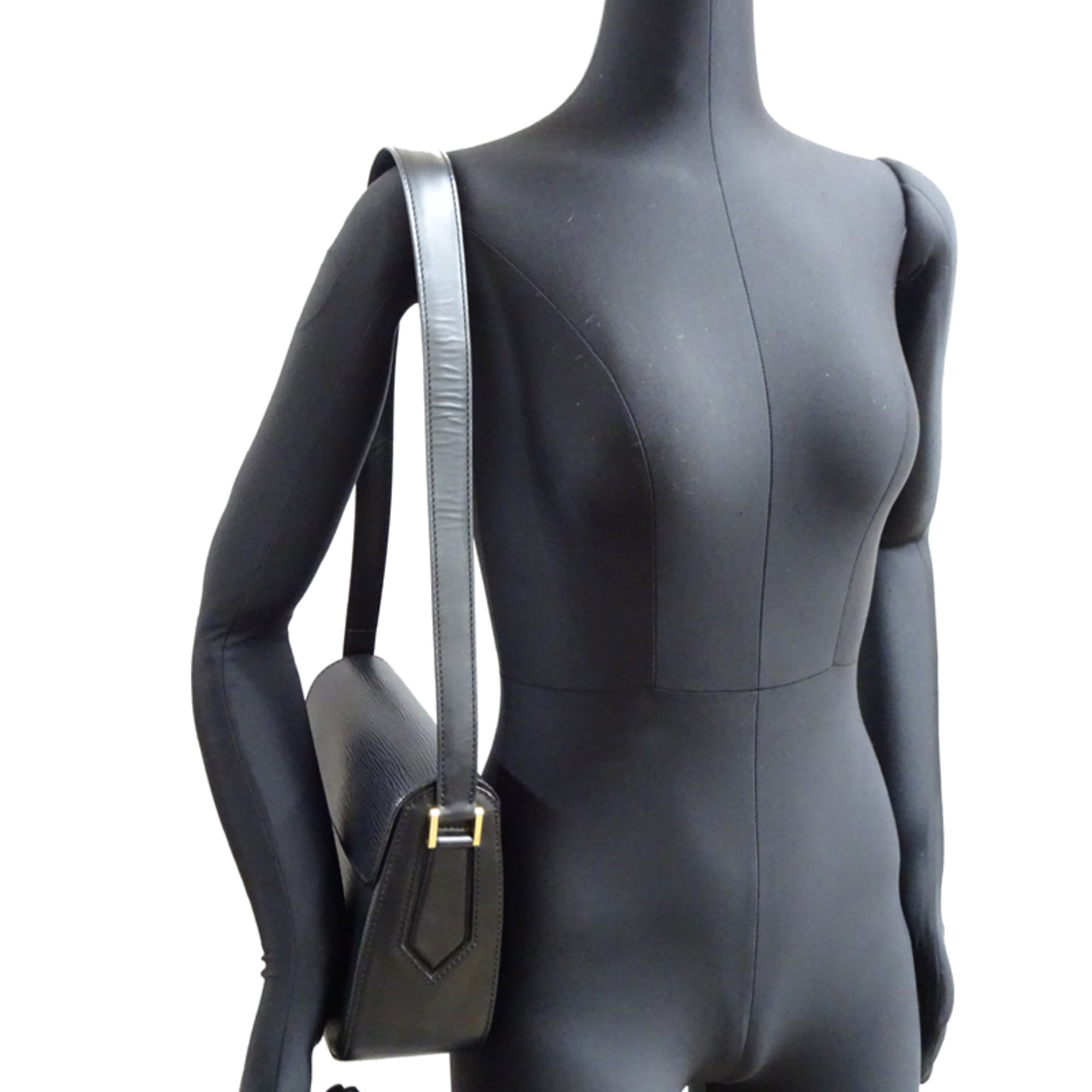 Louis Vuitton Black Noir Epi Leather Shoulder Bag