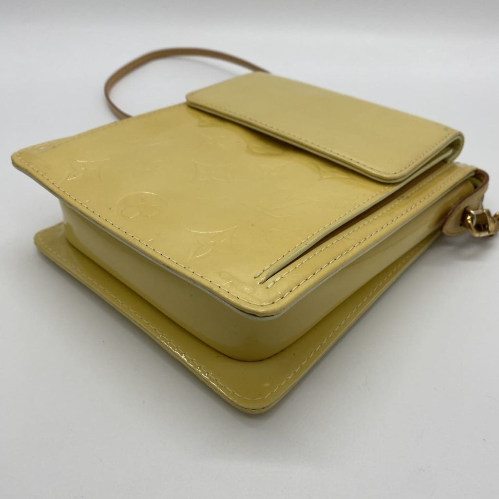 Louis Vuitton Yellow Monogram Vernis Pochette Shoulder Bag