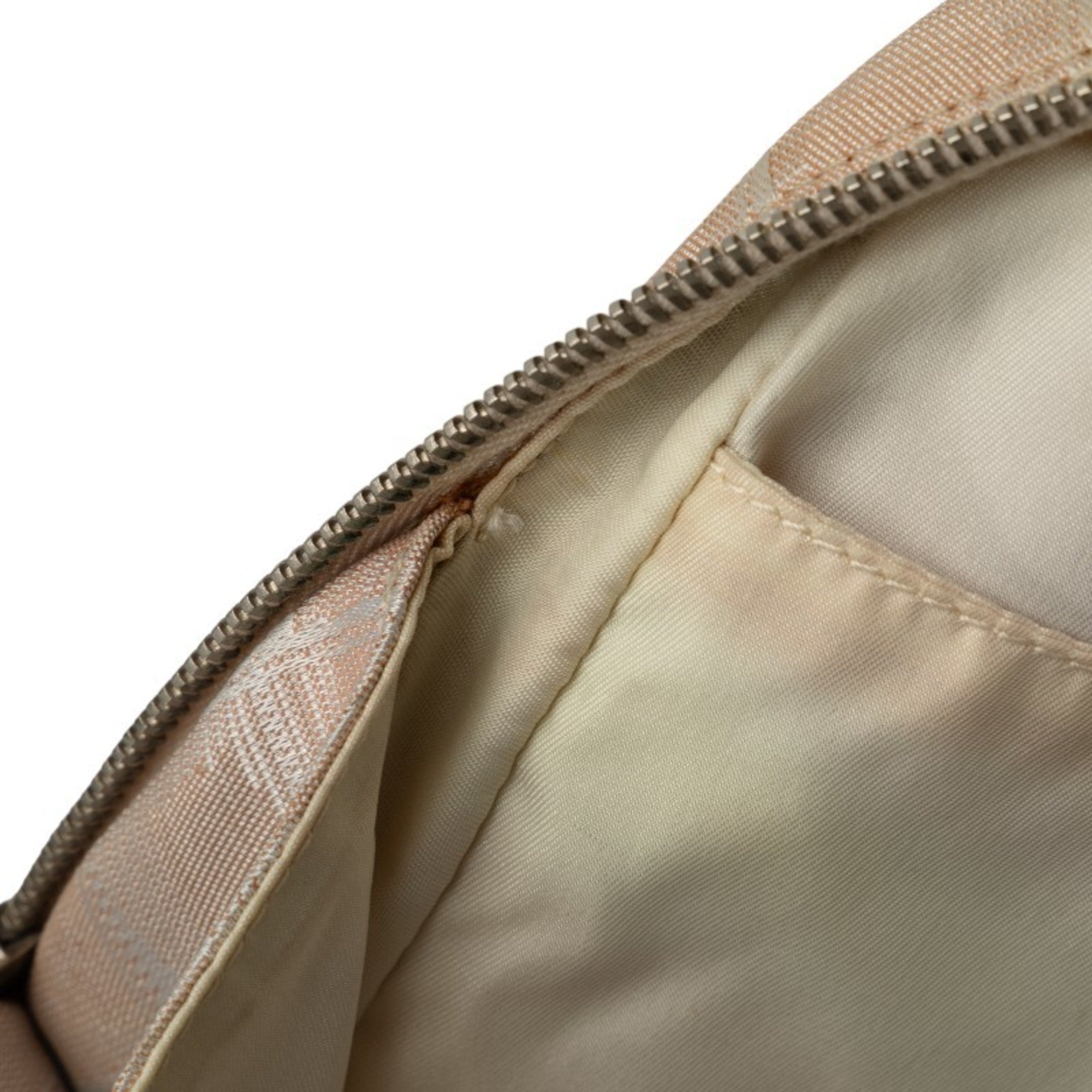 Chanel Beige Canvas Leather Briefcase Handbag