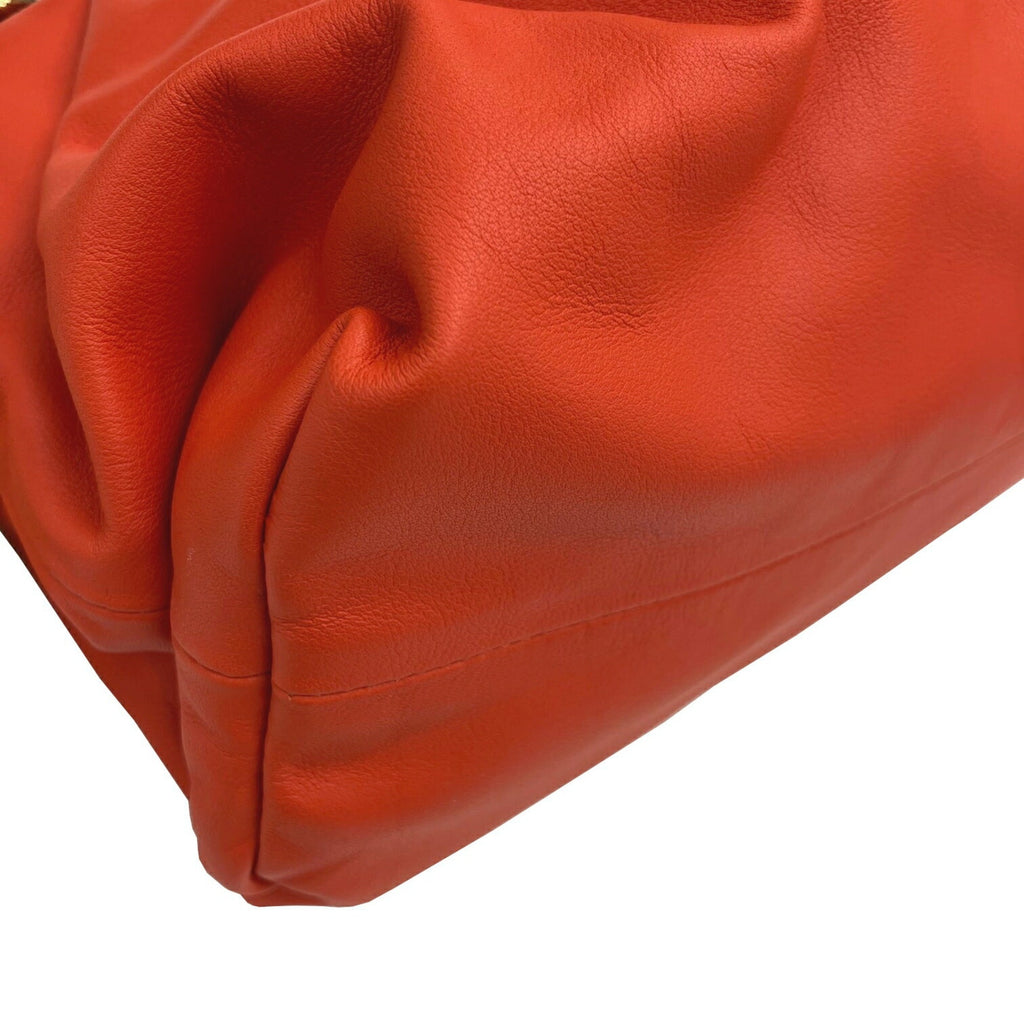Bottega Veneta Orange Leather Clutch Bag