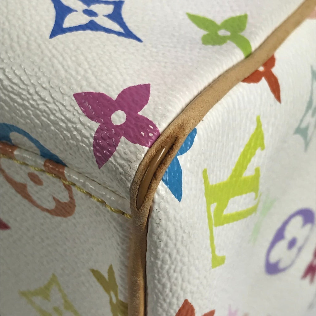 Louis Vuitton Blanc White Monogram Multicolore Shoulder Bag Tote Bag