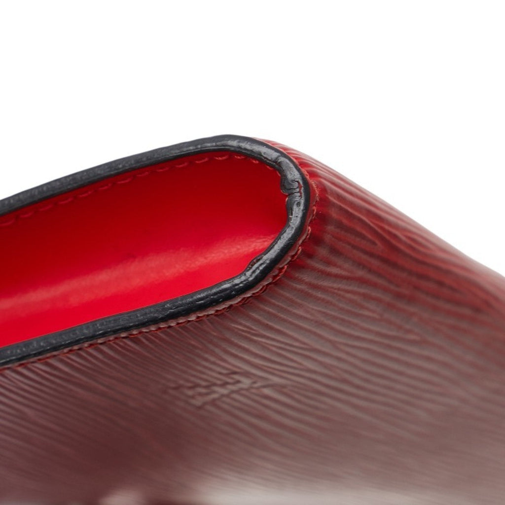 Louis Vuitton Castilian Red Leather Handbag Pochette Pouch