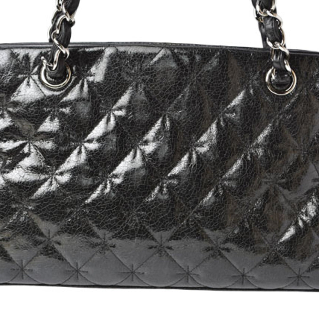 Chanel Black Patent Leather Tote Bag