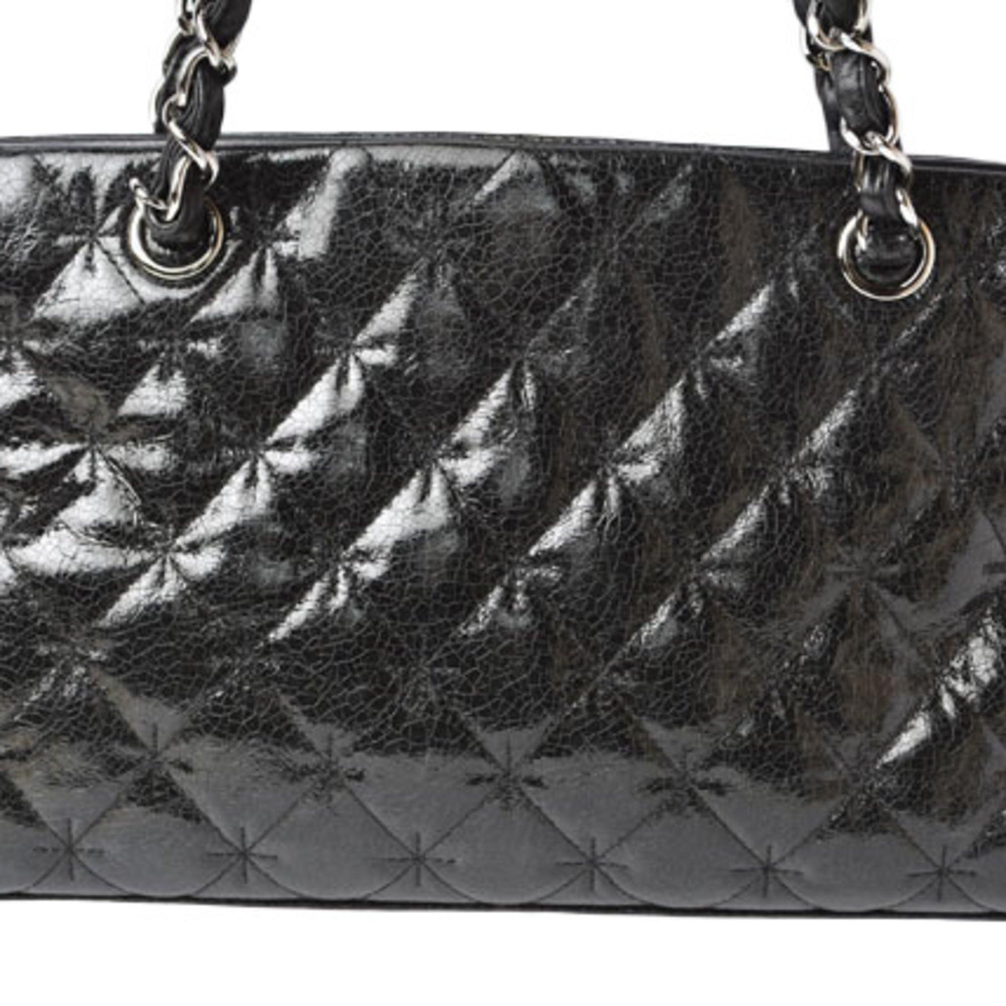Chanel Black Patent Leather Tote Bag