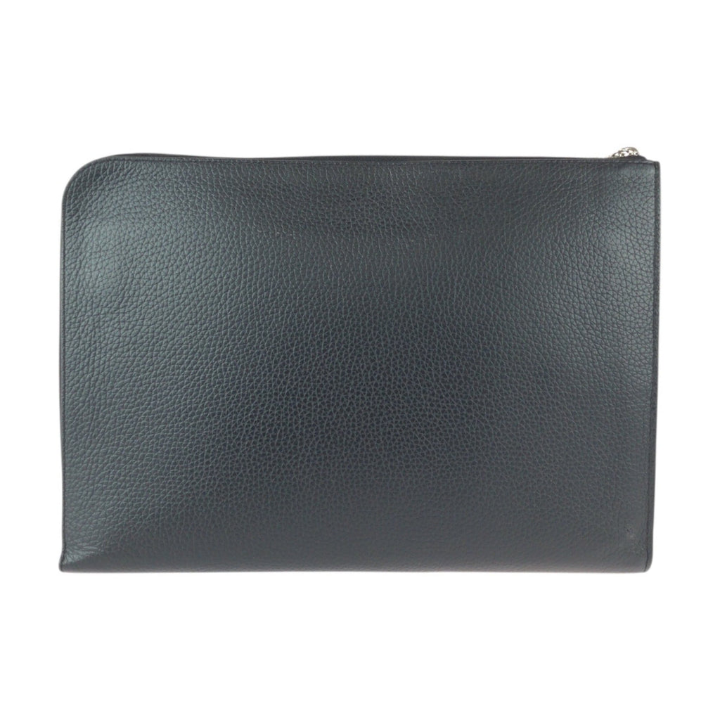 Louis Vuitton Black Noir Leather Clutch Bag Pochette