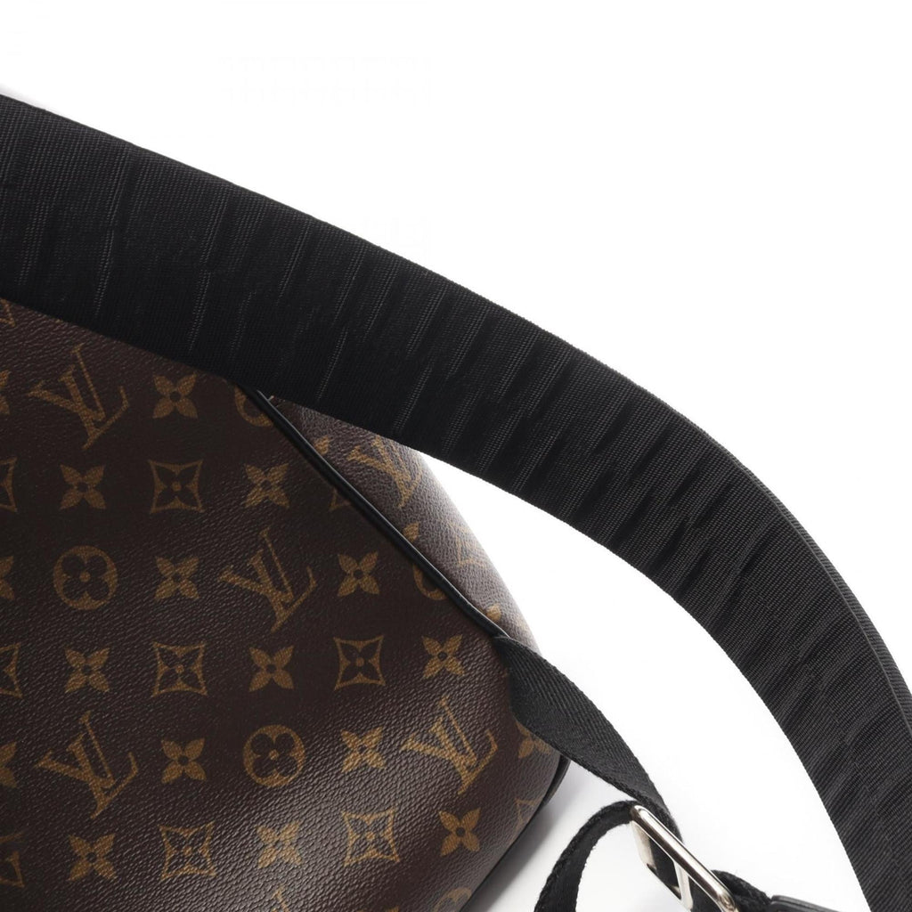 Louis Vuitton Black Brown Coated Canvas Monogram Pvc Leather Backpack