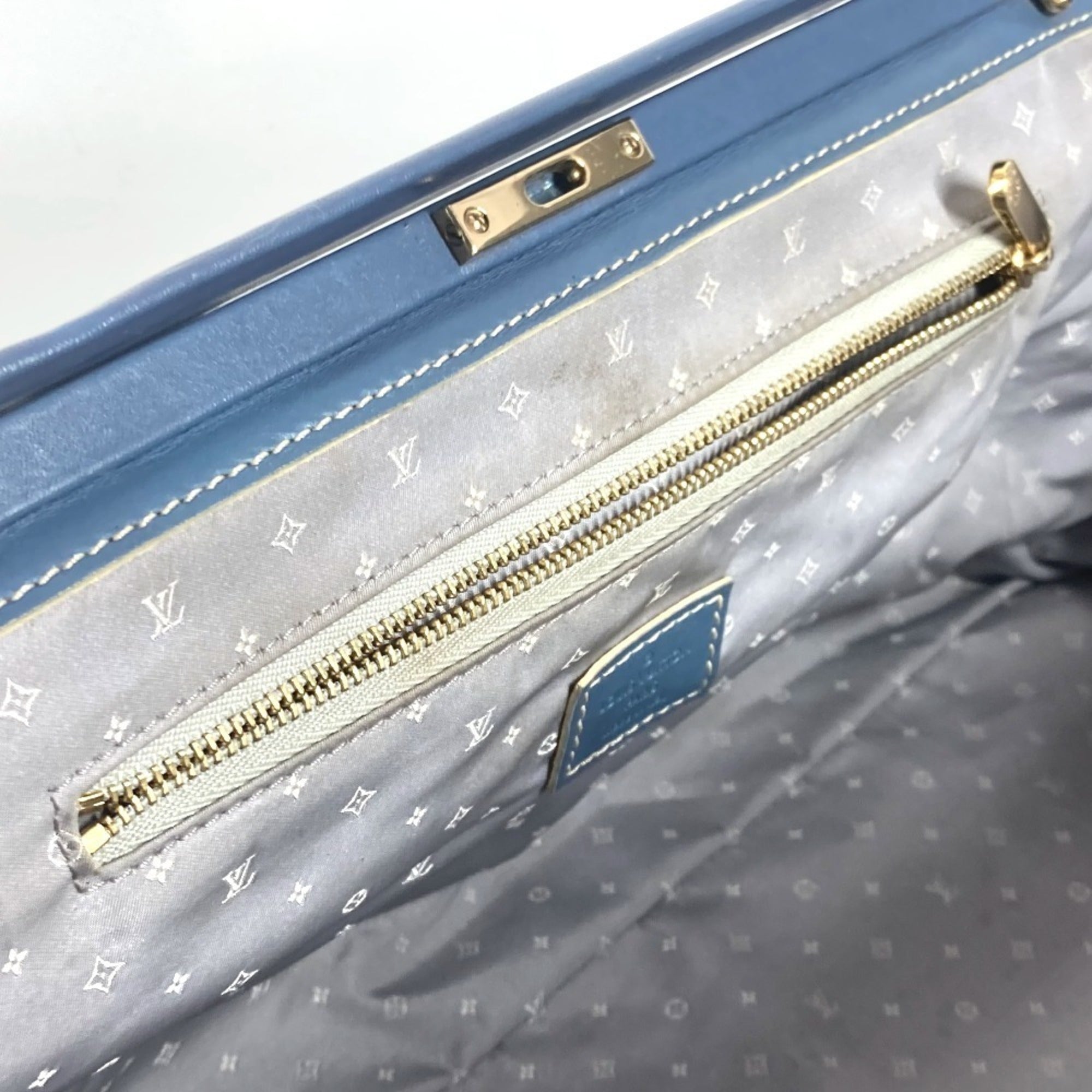 Louis Vuitton Suhali Blue Suhali Leather Handbag Tote Bag