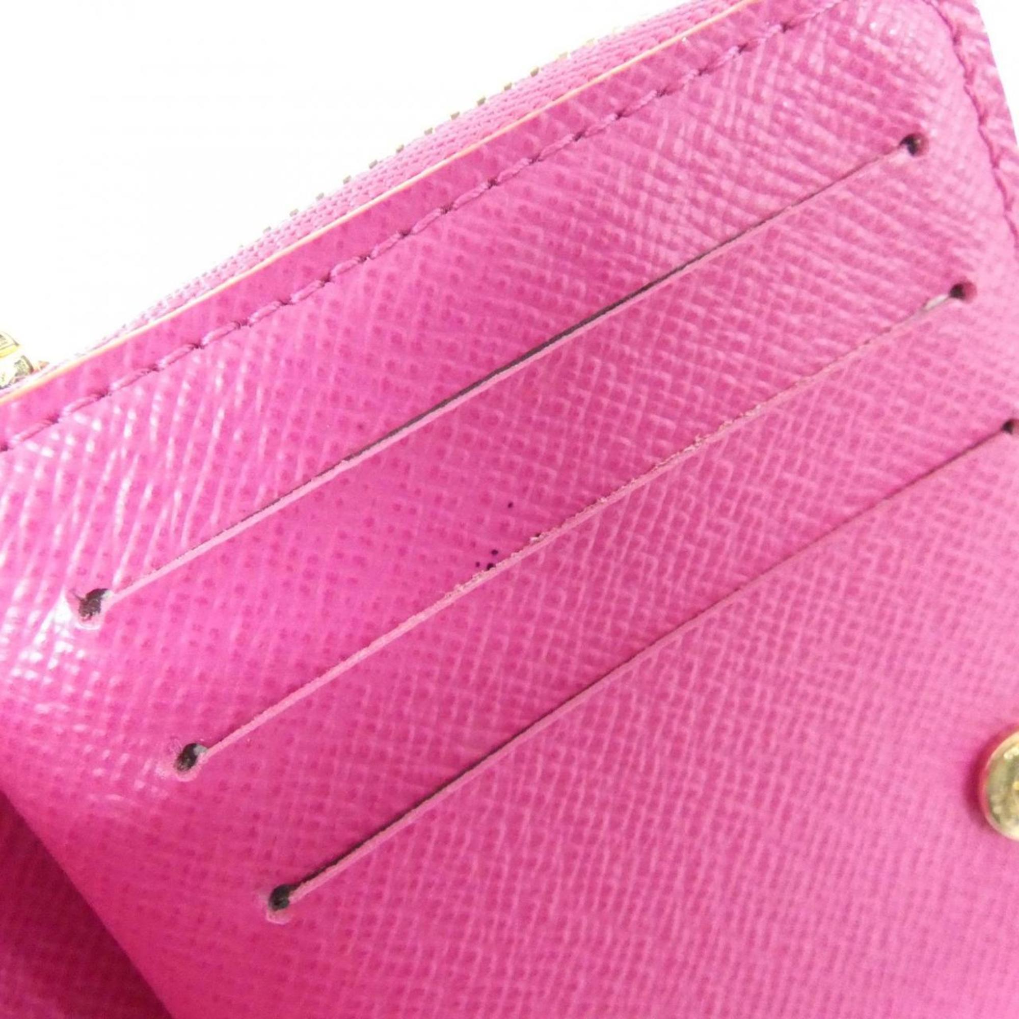 Louis Vuitton Pink White Coated Canvas Wallet