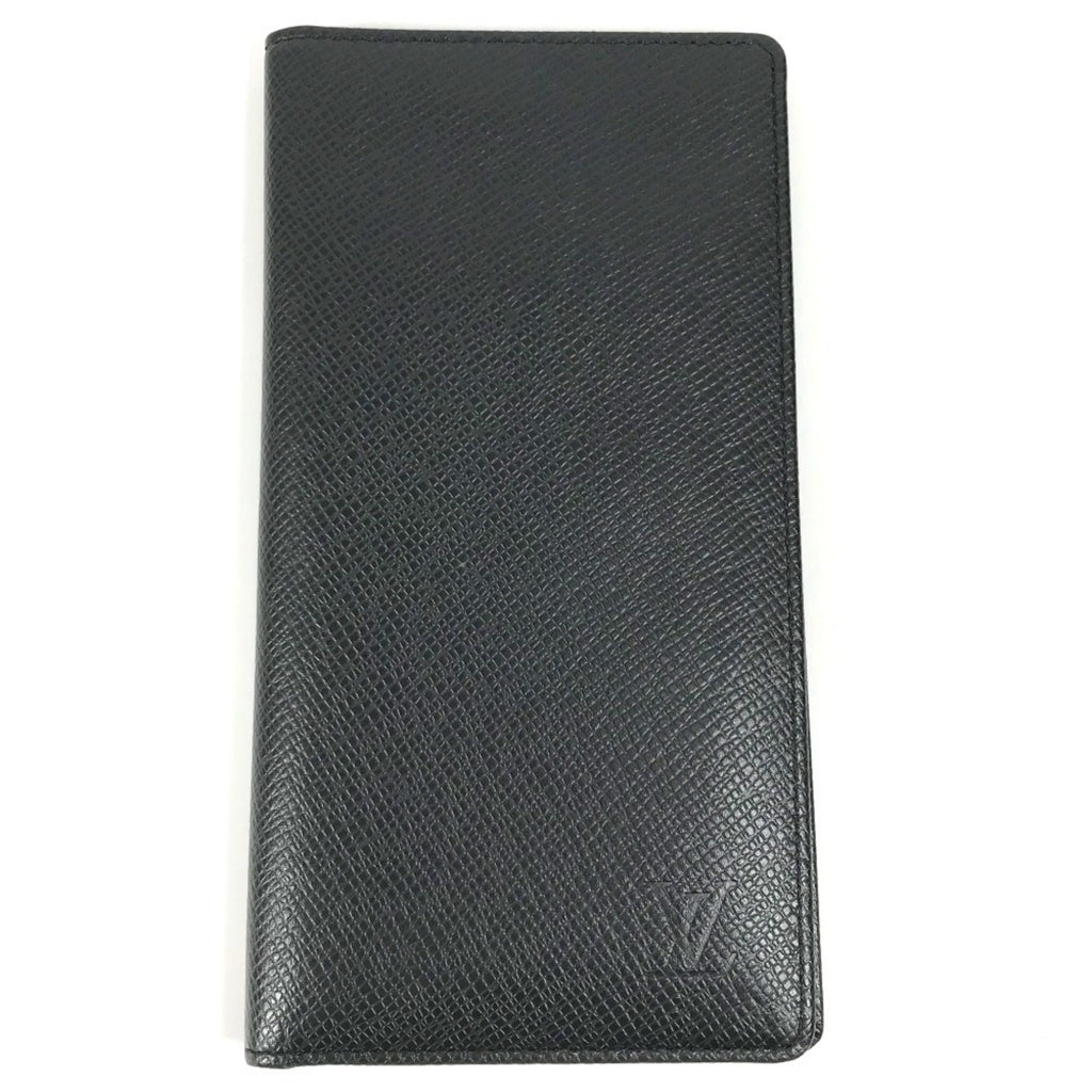 Louis Vuitton Taiga Ardoise Black Taiga Leather Long Wallet