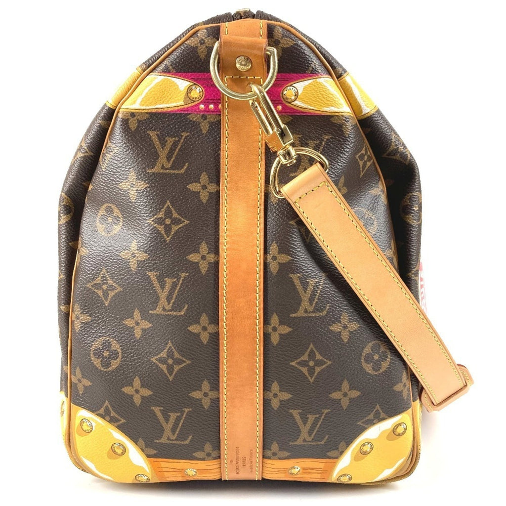 Louis Vuitton Monogram Brown Pink Monogram Boston Bag Shoulder Bag