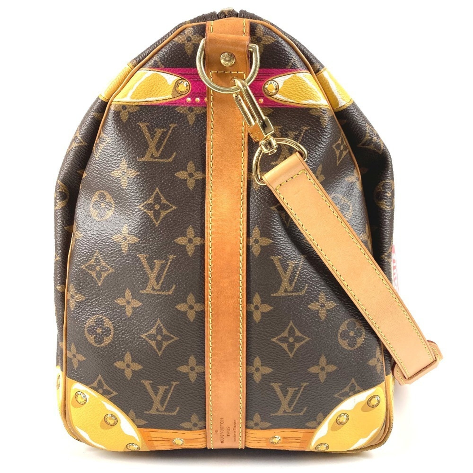 Louis Vuitton Monogram Brown Pink Monogram Boston Bag Shoulder Bag