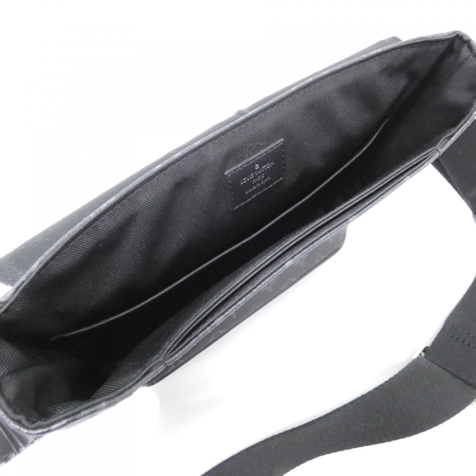 Louis Vuitton Black Coated Canvas Shoulder Bag