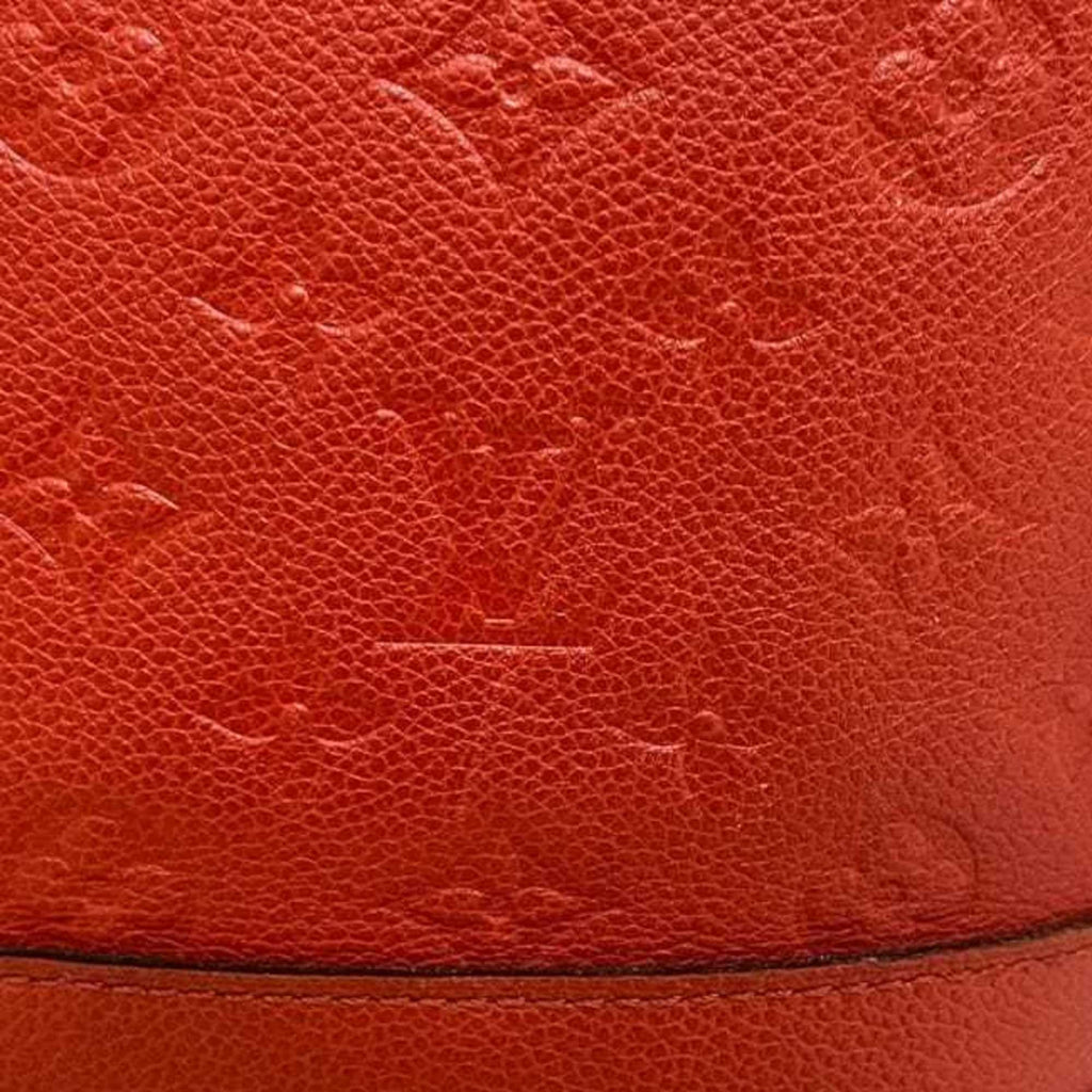 Louis Vuitton Monogram Empreinte Auriane Red Color Leather Tote Bag