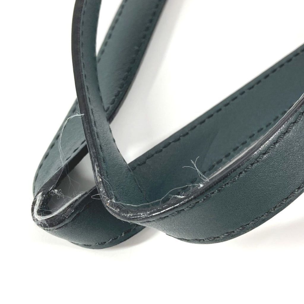 Burberry Blue Khaki Leather Shoulder Bag Tote Bag