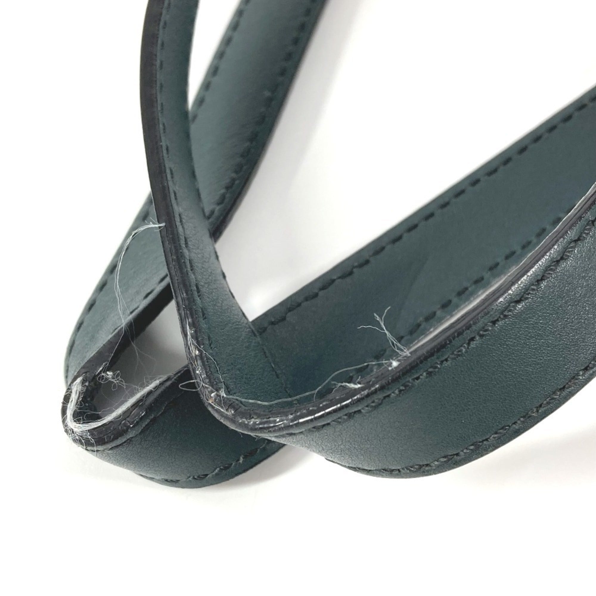 Burberry Blue Khaki Leather Shoulder Bag Tote Bag