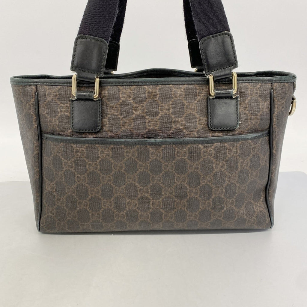 Gucci Black Brown Pvc Tote Bag (Pre-Owned)