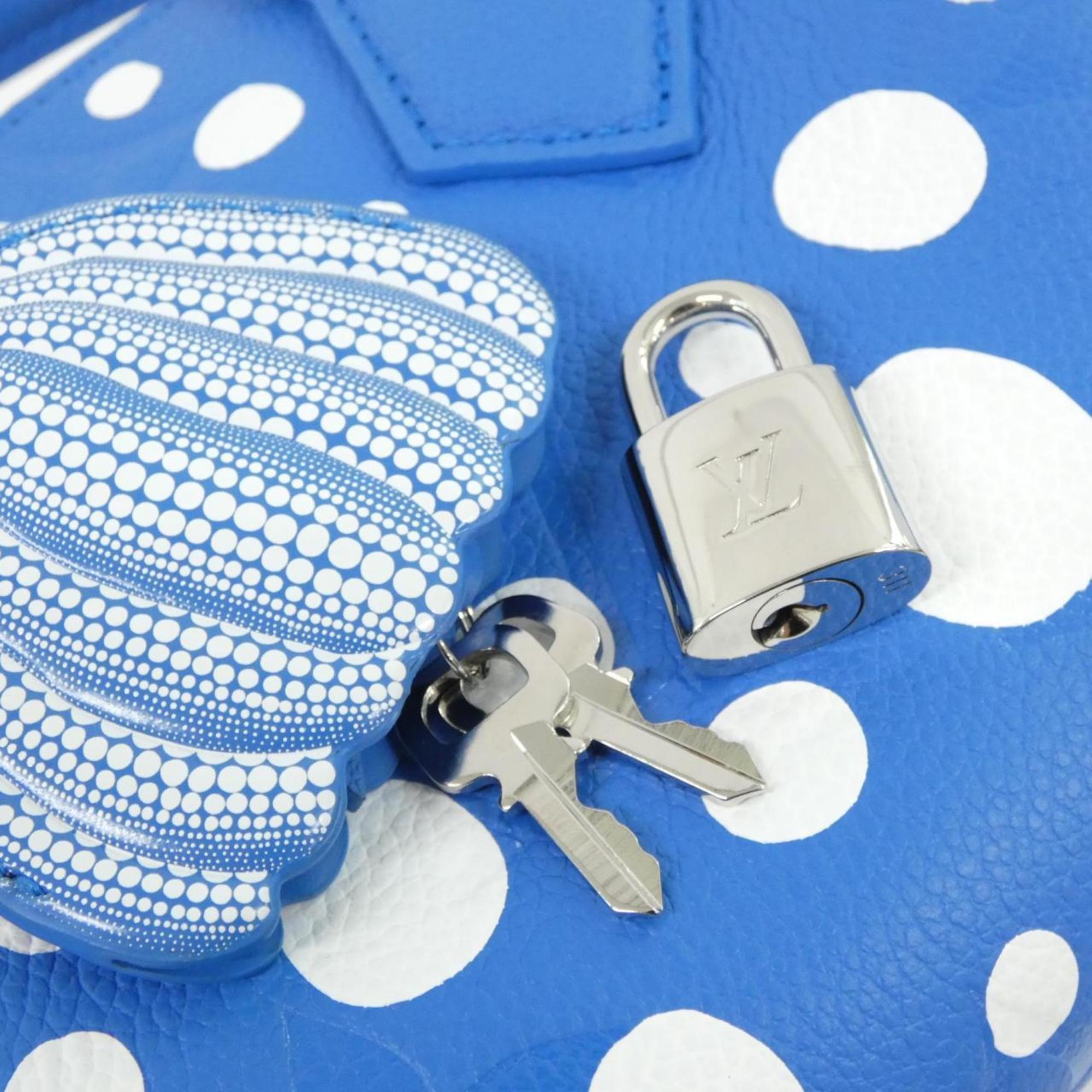 Louis Vuitton Blanc Blue Leather Shoulder Bag