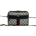 Gucci Navy Red Color Pvc Leather Shoulder Bag (Pre-Owned)