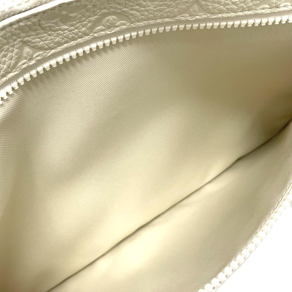 Louis Vuitton Blanc White Leather Clutch Bag Pochette