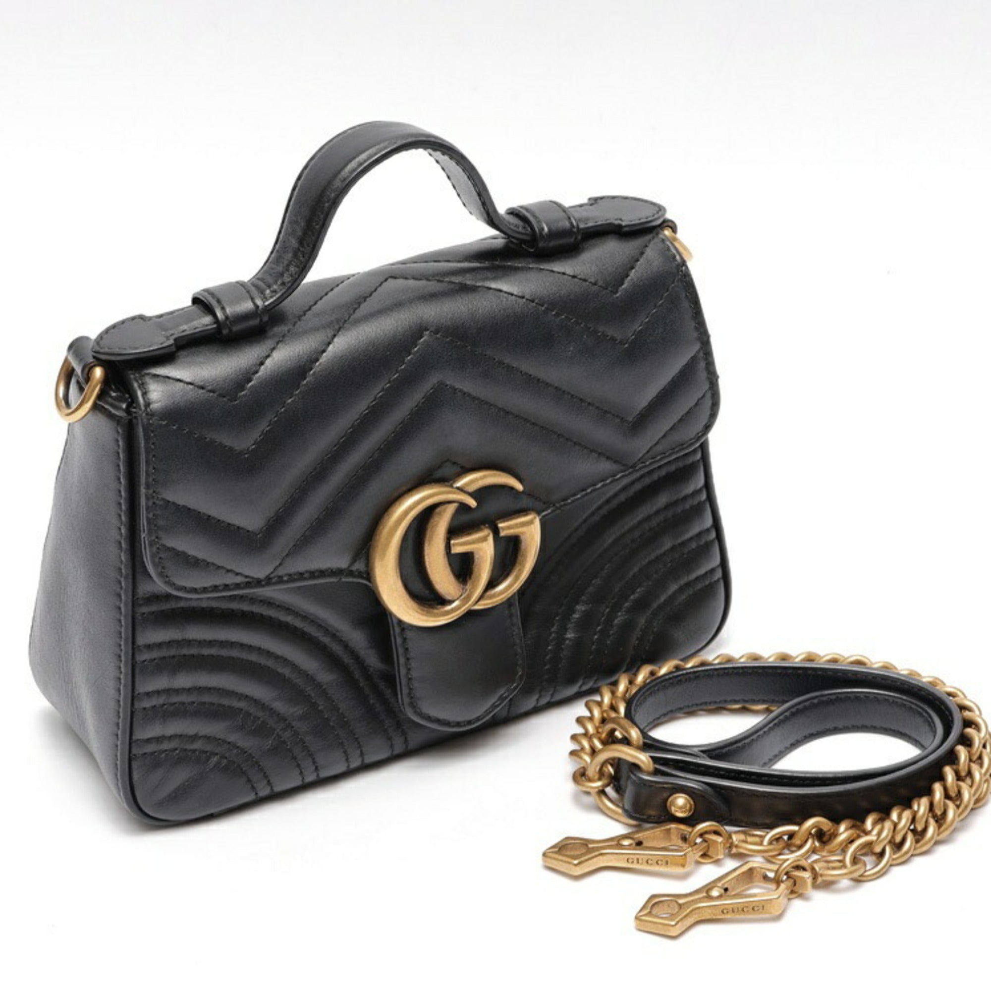 Gucci Black Leather Shoulder Bag (Pre-Owned)