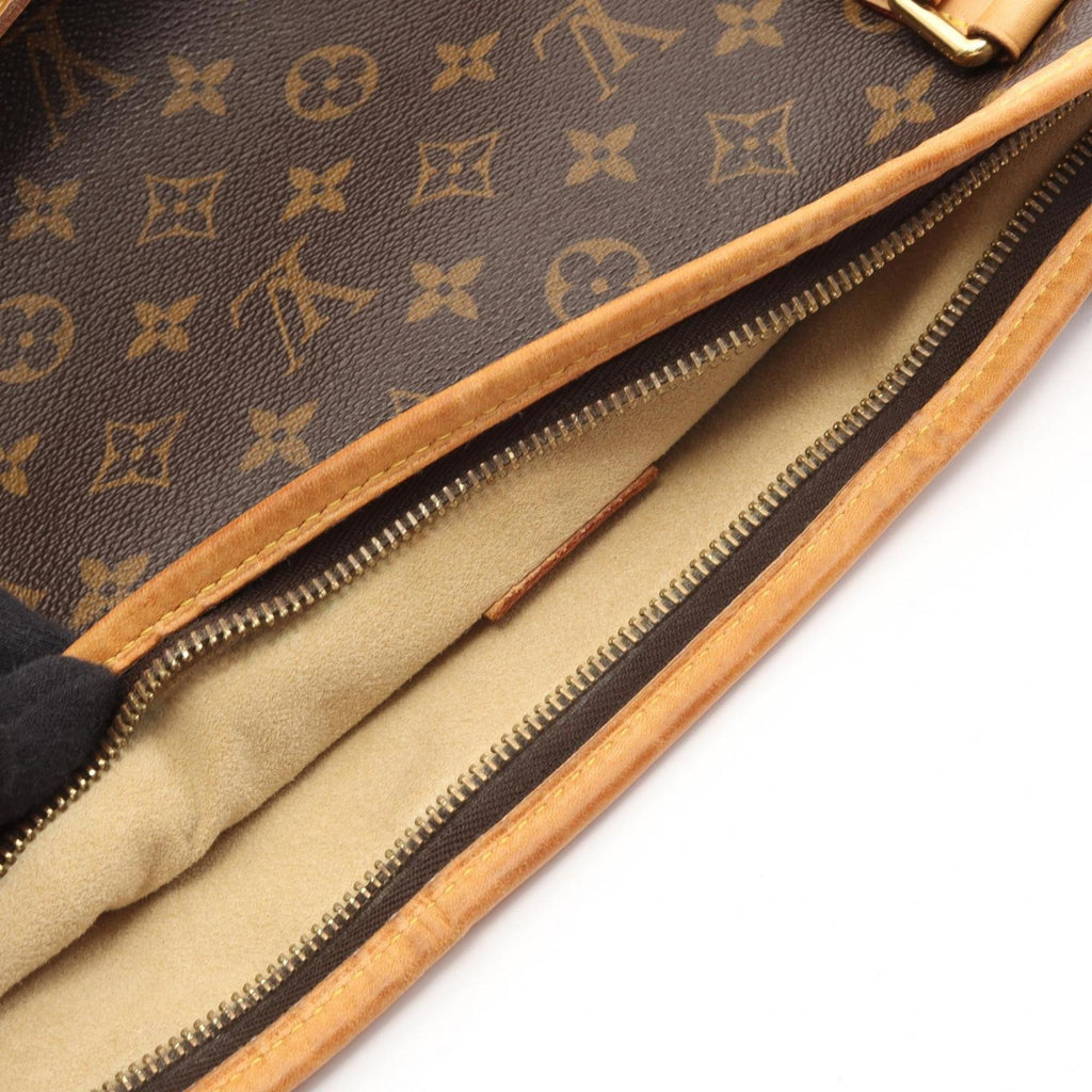 Louis Vuitton Brown Monogram Coated Canvas Leather Tote Bag