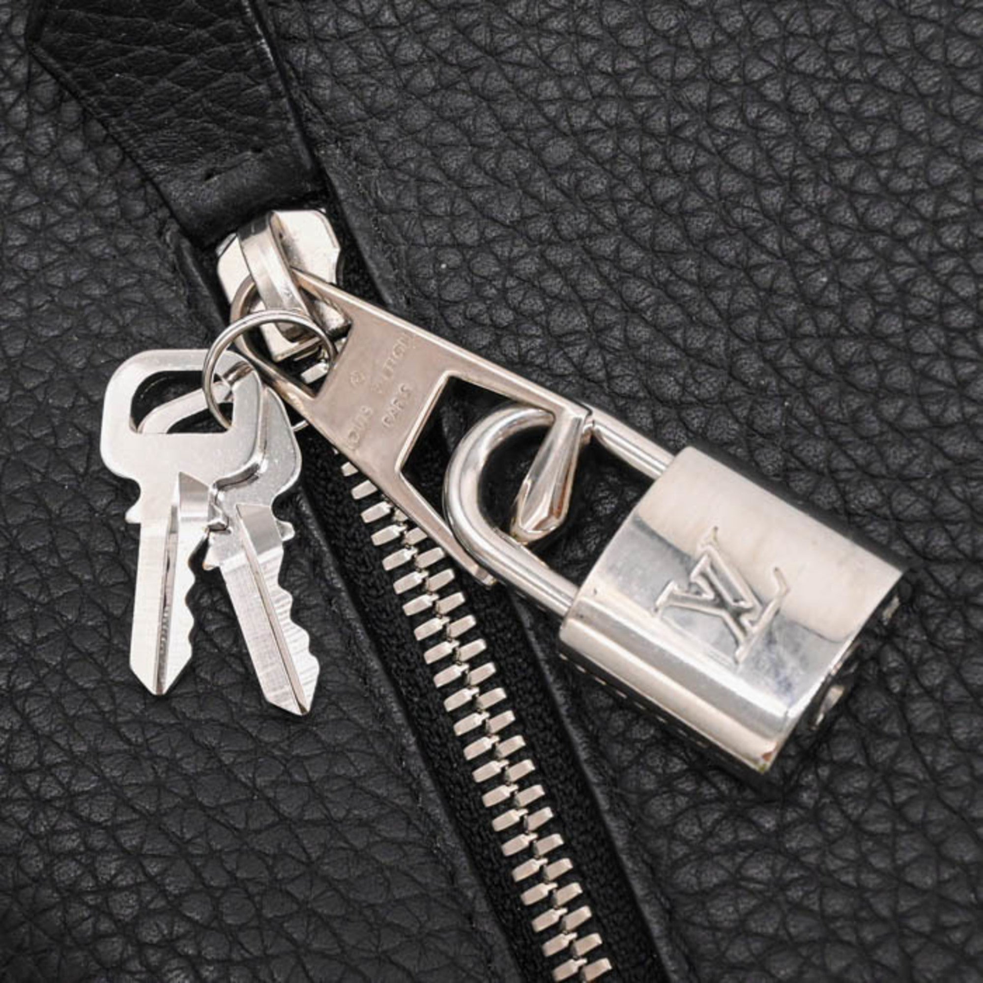 Louis Vuitton Black Leather Backpack