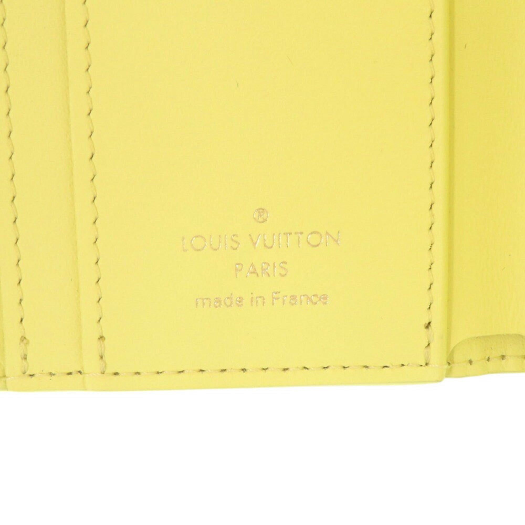 Louis Vuitton Yellow Leather Wallet (Tri-Fold)
