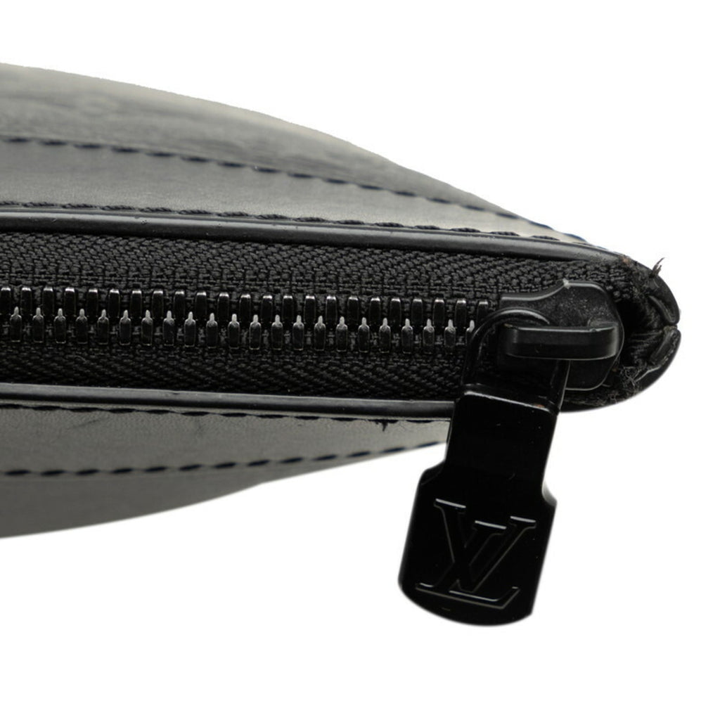 Louis Vuitton Black Leather Clutch Bag Pochette
