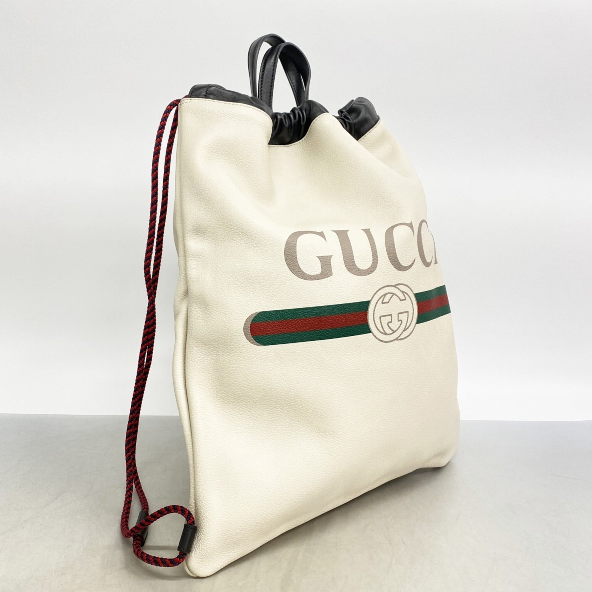 Gucci Ivory Leather Backpack (Pre-Owned)