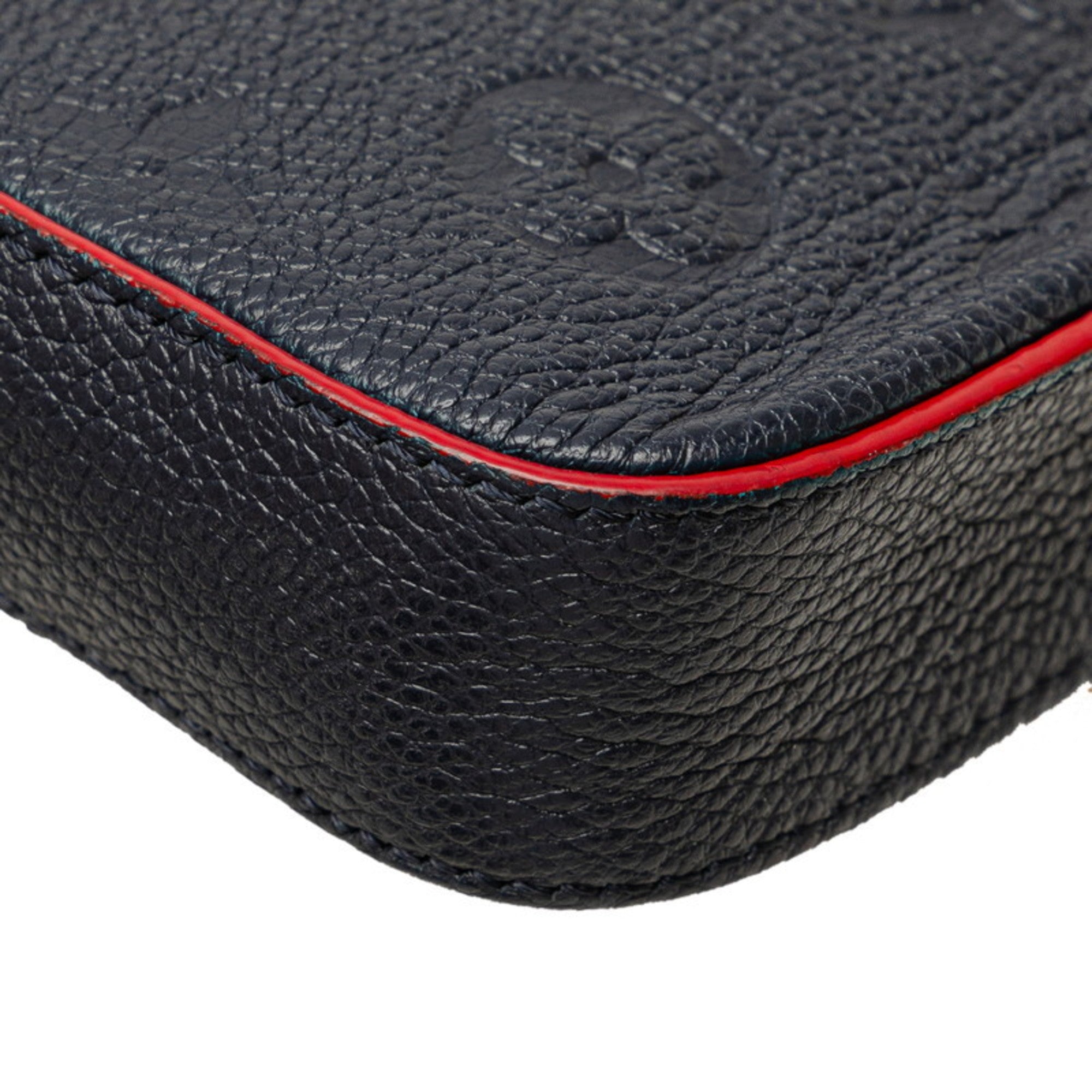 Louis Vuitton Marine Rouge Navy Leather Pochette Shoulder Bag